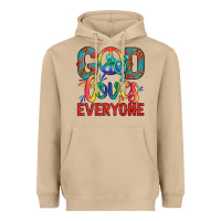 Mushroom Lgbtq God Loves Everyone With Unicorn Heavyweight Hoodie - BundleAndBundleShop
