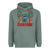 Sage Lgbtq God Loves Everyone With Unicorn Heavyweight Hoodie - BundleAndBundleShop