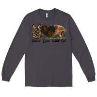 Smoke Peace Love Wild Cat Head Long Sleeve Tee - LillyAllenDesigns