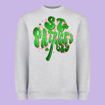 St Patricks Day Clover Heavyweight Sweatshirt Designed By Artiststas
