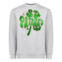 Heather Grey st patricks day clover Heavyweight Sweatshirt - Artiststas