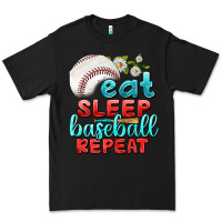 Black eat sleep baseball repeat Premium Tee - texasbilliewilder
