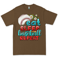 Cacao eat sleep baseball repeat Premium Tee - texasbilliewilder