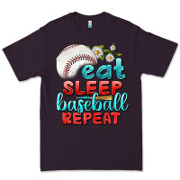 Plum eat sleep baseball repeat Premium Tee - texasbilliewilder
