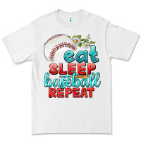 White eat sleep baseball repeat Premium Tee - texasbilliewilder