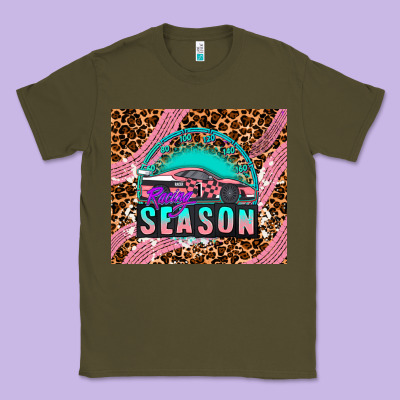 Pink Racing Car Classic Tee Designed By Adodesignshop