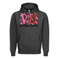 Charcoal Heather rn registered nurse valentines day Zipper Hoodie - MaliasSmallBusiness