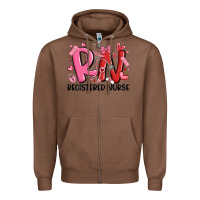 Chestnut rn registered nurse valentines day Zipper Hoodie - MaliasSmallBusiness