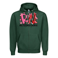 Sports Green rn registered nurse valentines day Zipper Hoodie - MaliasSmallBusiness