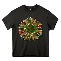 Asphalt Leopard Christmas Sunflower Heavy Core Tee - RanaPortraitStore