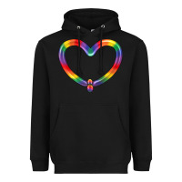 Black Lgbtq Heart Balloon Heavyweight Hoodie - BundleAndBundleShop