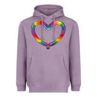 Lavender Lgbtq Heart Balloon Heavyweight Hoodie - BundleAndBundleShop