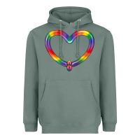 Sage Lgbtq Heart Balloon Heavyweight Hoodie - BundleAndBundleShop