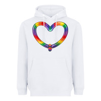 White Lgbtq Heart Balloon Heavyweight Hoodie - BundleAndBundleShop