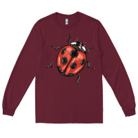 Burgundy ladybug Long Sleeve Tee - BarkalooDesign