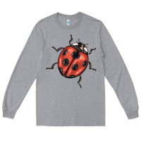 Heather Grey ladybug Long Sleeve Tee - BarkalooDesign