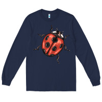 Navy ladybug Long Sleeve Tee - BarkalooDesign