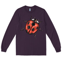 Plum ladybug Long Sleeve Tee - BarkalooDesign