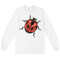White ladybug Long Sleeve Tee - BarkalooDesign