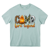 Arona camp fire legend with fire Heavy Core Tee - texasbilliewilder