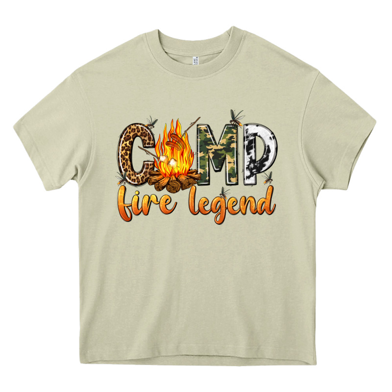 Camp Fire Legend With Fire Heavy Core Tee by texasbilliewilder | Teevron