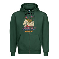 Sports Green a well read woman is a dangerous creature Zipper Hoodie - MaliasSmallBusiness