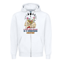 White a well read woman is a dangerous creature Zipper Hoodie - MaliasSmallBusiness