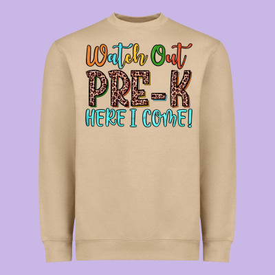 Watch Out Pre K Here I Come! Heavyweight Sweatshirt Designed By Jahusdesignshop