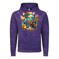Cloud Purple farm truck farm animals Vintage Hoodie - FaDigitalArtStudio
