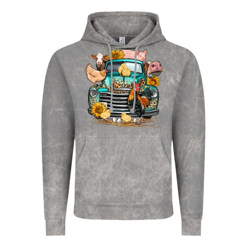 Farm Truck Farm Animals Vintage Hoodie by FaDigitalArtStudio | Teevron