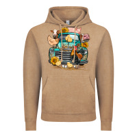 Vintage Coffee farm truck farm animals Vintage Hoodie - FaDigitalArtStudio