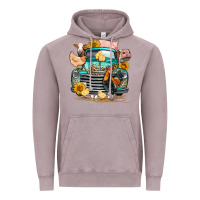 Vintage Zinc farm truck farm animals Vintage Hoodie - FaDigitalArtStudio