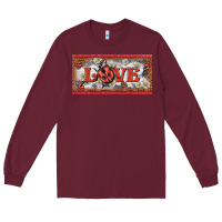 Burgundy love ladybug    license plate template Long Sleeve Tee - BarkalooDesign