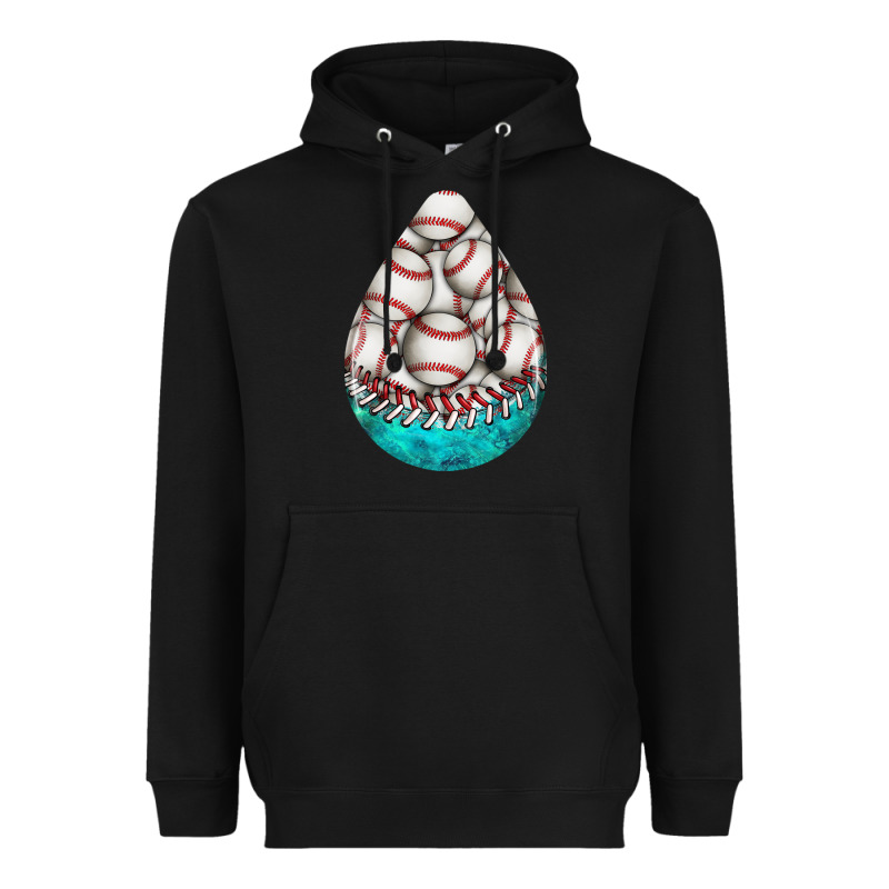 Baseball And Western Roses Teardrop  8 Heavyweight Hoodie by BundleAndBundleShop | Teevron