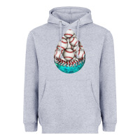 Heather Grey baseball and western roses teardrop  8 Heavyweight Hoodie - BundleAndBundleShop