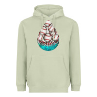 Matcha baseball and western roses teardrop  8 Heavyweight Hoodie - BundleAndBundleShop