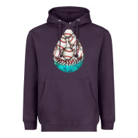 Plum baseball and western roses teardrop  8 Heavyweight Hoodie - BundleAndBundleShop
