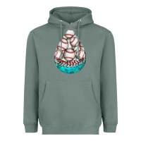 Sage baseball and western roses teardrop  8 Heavyweight Hoodie - BundleAndBundleShop