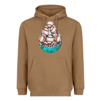 Toasted Coconut baseball and western roses teardrop  8 Heavyweight Hoodie - BundleAndBundleShop