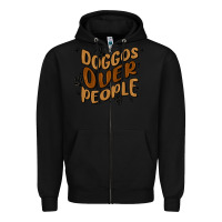 Black doggos over people Zipper Hoodie - MaliasSmallBusiness