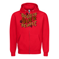 Red doggos over people Zipper Hoodie - MaliasSmallBusiness