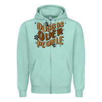 Seafoam doggos over people Zipper Hoodie - MaliasSmallBusiness