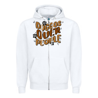 White doggos over people Zipper Hoodie - MaliasSmallBusiness