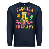 Navy tequila cheaper than therapy Premium Sweatshirt - LillyAllenDesigns