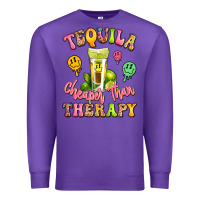 Purple tequila cheaper than therapy Premium Sweatshirt - LillyAllenDesigns