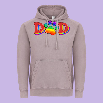 Lgbtq Dad And Paw Vintage Hoodie Designed By Hra Design Shop