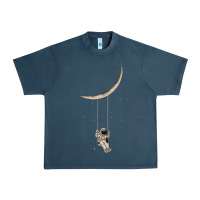 Midnight Navy Astronaut Moon Swing Urban Heavy Tee - Bettercallsaul