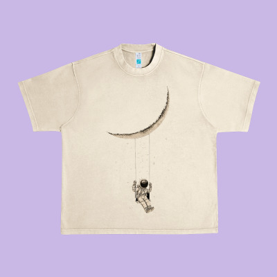 Astronaut Moon Swing Urban Heavy Tee Designed By Bettercallsaul