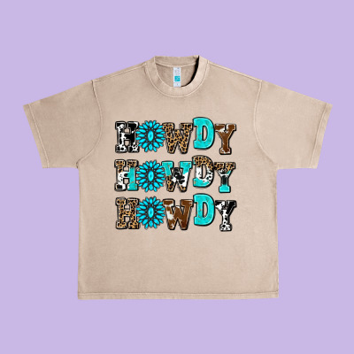 Howdy Howdy Howdy Urban Heavy Tee Designed By Adodesignshop