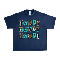 Navy howdy howdy howdy Urban Heavy Tee - AdoDesignShop